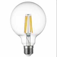 Лампа светодиодная филаментная Lightstar LED Filament E27 8W 4000K груша прозрачная 933104 933104 фото