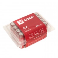 EKF PROxima Алкалиновая батарейка типа АА(LR6) пластиковый бокс 24шт. LR6-BOX24 фото
