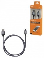 TDM Дата-кабель, ДК 10, USB - micro USB, 1 м, тканевая оплетка, серый, SQ1810-0310 фото