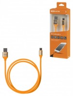 TDM Дата-кабель, ДК 14, USB - USB Type-C, 1 м, силиконовая оплетка, оранжевый, SQ1810-0314 фото