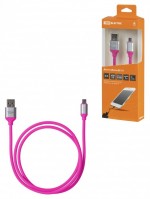 TDM Дата-кабель, ДК 19, USB - micro USB, 1 м, силиконовая оплетка, розовый, SQ1810-0319 фото