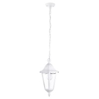 Eglo Уличный светильник подвесной NAVEDO, 1х60W (E27), Ø230, H1045, литой алюм., белый/cтекло 93444 фото