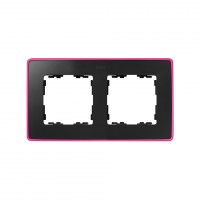 Simon 82 Detail Графит,неоново-розовое основание Рамка 2-ая 8201620-261 фото