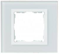 Simon 82 Centr. Белый/Белый(стекло) Рамка с суппортом на 5 узких модулей 82657-30 фото