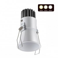 Novotech 358906 SPOT NT22 белый Встраиваемый светодиодный светильник с переключателем цветовой температуры IP20 LED 3000К\4000К\6000К 7W 220V LANG 358906 фото