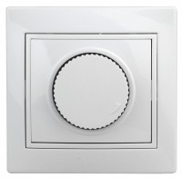 Intro Светорегулятор Plano 1-401-01 (диммер) поворотный, 600Вт 230В, IP20, СУ, белый Б0053935 фото