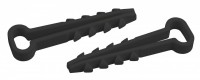 ЭРА Дюбель хомут ЭРА DXP-5-8-b-10 для плоского кабеля 5-8 мм черный 10шт Б0059310 фото