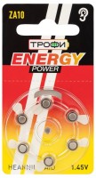 ТРОФИ Батарейки ZA10-6BL ENERGY POWER Hearing Aid (60/300/45000) Б0057975 фото