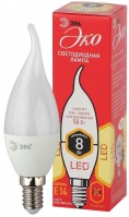ЭРА ECO LED BXS-8W-827-E14 (диод, свеча на ветру, 8Вт, тепл, E14) Б0040883 фото