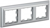 IEK Brite Decor алюминий 3D-форма рамка 3 места BR-M32-12-K47 фото