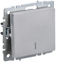 IEK Brite Base алюминий выключатель 1-клавишный, проходной с индикацией 10А BR-V12-1-10-K47 фото