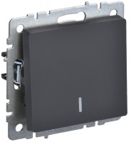 IEK Brite Base графит выключатель 1-клавишный, проходной с индикацией 10А BR-V12-1-10-K53 фото