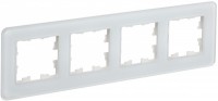 IEK Brite Decor белый матовый стекло скруглённые углы рамка 4 места BR-M42-G-41-K01 фото