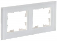 IEK Brite Decor белый матовый стекло рамка 2 места BR-M22-G-31-K01 фото
