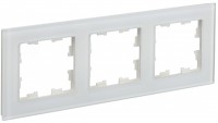 IEK Brite Decor белый матовый стекло рамка 3 места BR-M32-G-31-K01 фото