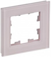 IEK Brite Decor розовый матовый стекло рамка 1-местная BR-M12-G-31-K14 фото