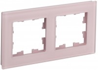 IEK Brite Decor розовый матовый стекло рамка 2-местная BR-M22-G-31-K14 фото