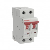 DKC Автоматический выключатель модульный YON max типа MD63S, 4,5кА, 2 полюса, хар-ка C, 20А MD63S-2PC20 фото