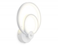 Ambrella Настенный светодиодный светильник с выключателем FL419 WH белый LED 4200K 20W 240*190*80 FL419 фото