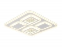 Ambrella Потолочный светодиодный светильник с хрусталем FA259 WH белый 118W 500*500*75 (ПДУ РАДИО 2.4) FA259 фото