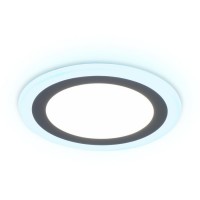 Ambrella Встраиваемый cветодиодный светильник с подсветкой DCR360 3W+3W 4200K/6400K 85-265V D105*28 DCR360 фото