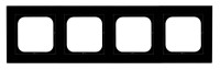 Ospel Sonata Стекло Черное Рамка 4-ая , толщина 6 мм (без внутр вставки) R-4RG/32 фото