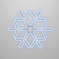 NEON-NIGHT Фигура «Снежинка» из гибкого неона с эффектом тающих сосулек, 60х60 см, цвет свечения синий/белый 501-223 фото
