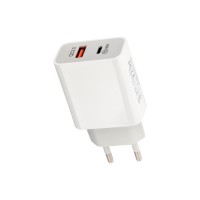 REXANT Сетевое зарядное устройство  USB-A+USB-C адаптер, 18W белое 18-2216 фото