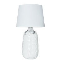 Arte Lamp A4311LT-1WH SHAULA Настольная лампа, белый, керамика/текстиль A4311LT-1WH фото